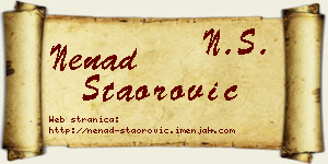 Nenad Staorović vizit kartica